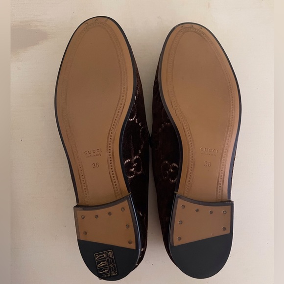 Gucci Jordaan GG Velvet Horsebit Loafers Size 38 - Picture 2 of 4